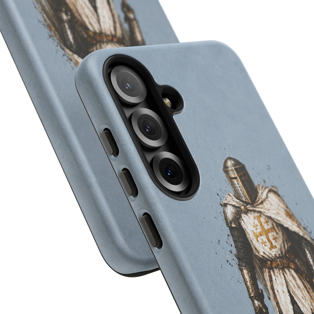 Knight Of The Kingdom Of Jerusalem Phone Case | Faded Steel Blue