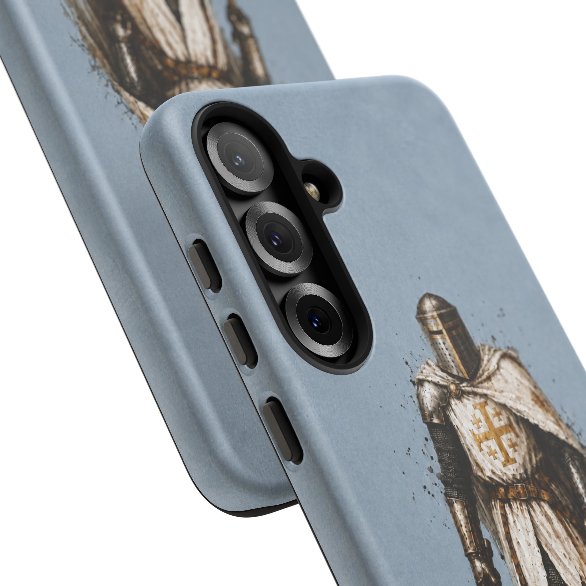 Knight Of The Kingdom Of Jerusalem Phone Case | Faded Steel Blue