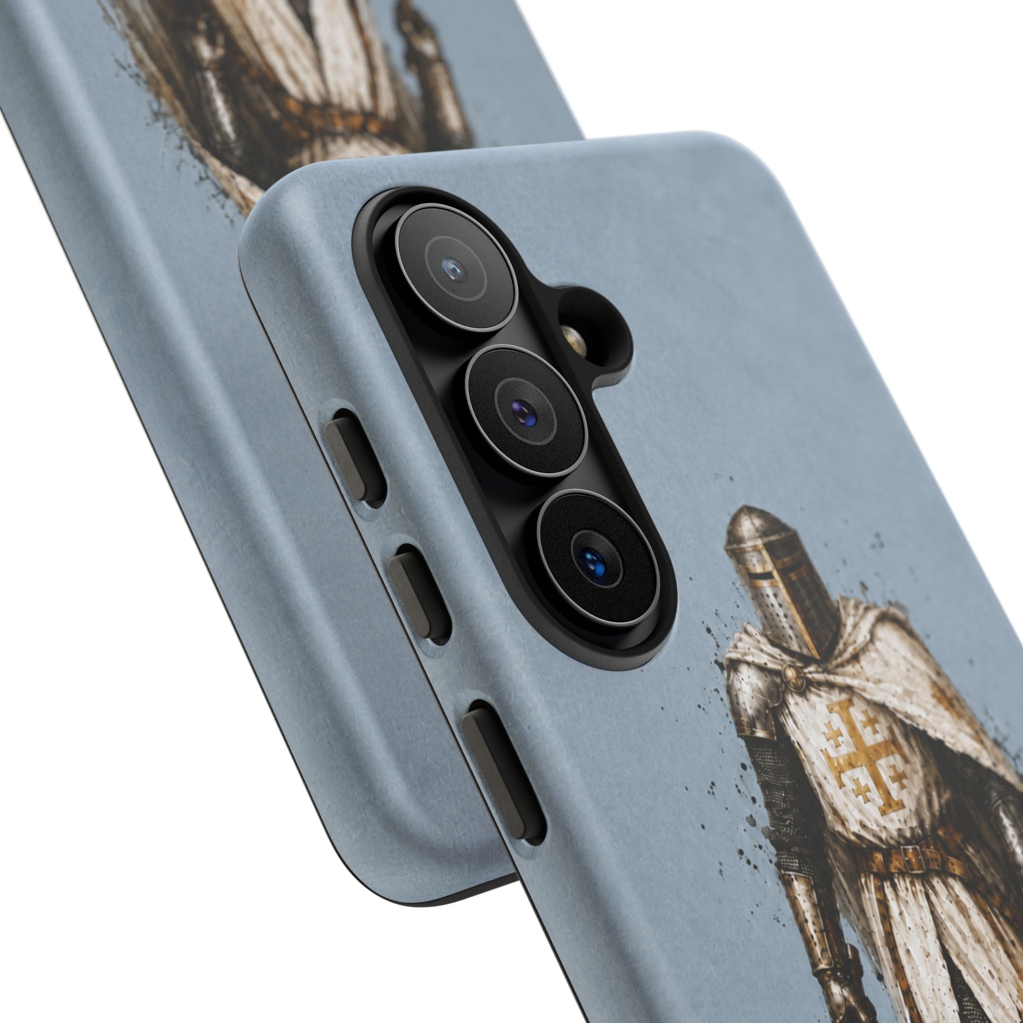 Knight Of The Kingdom Of Jerusalem Phone Case | Faded Steel Blue