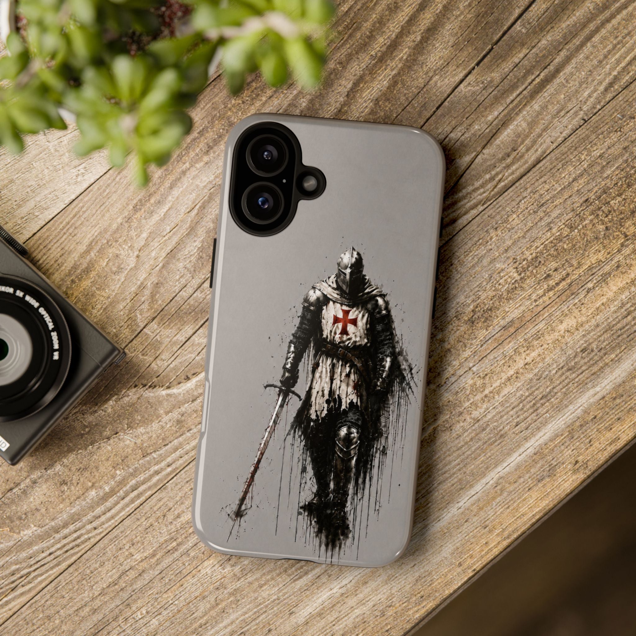 Knight Of The Templar Order Phone Case | Stone Grey