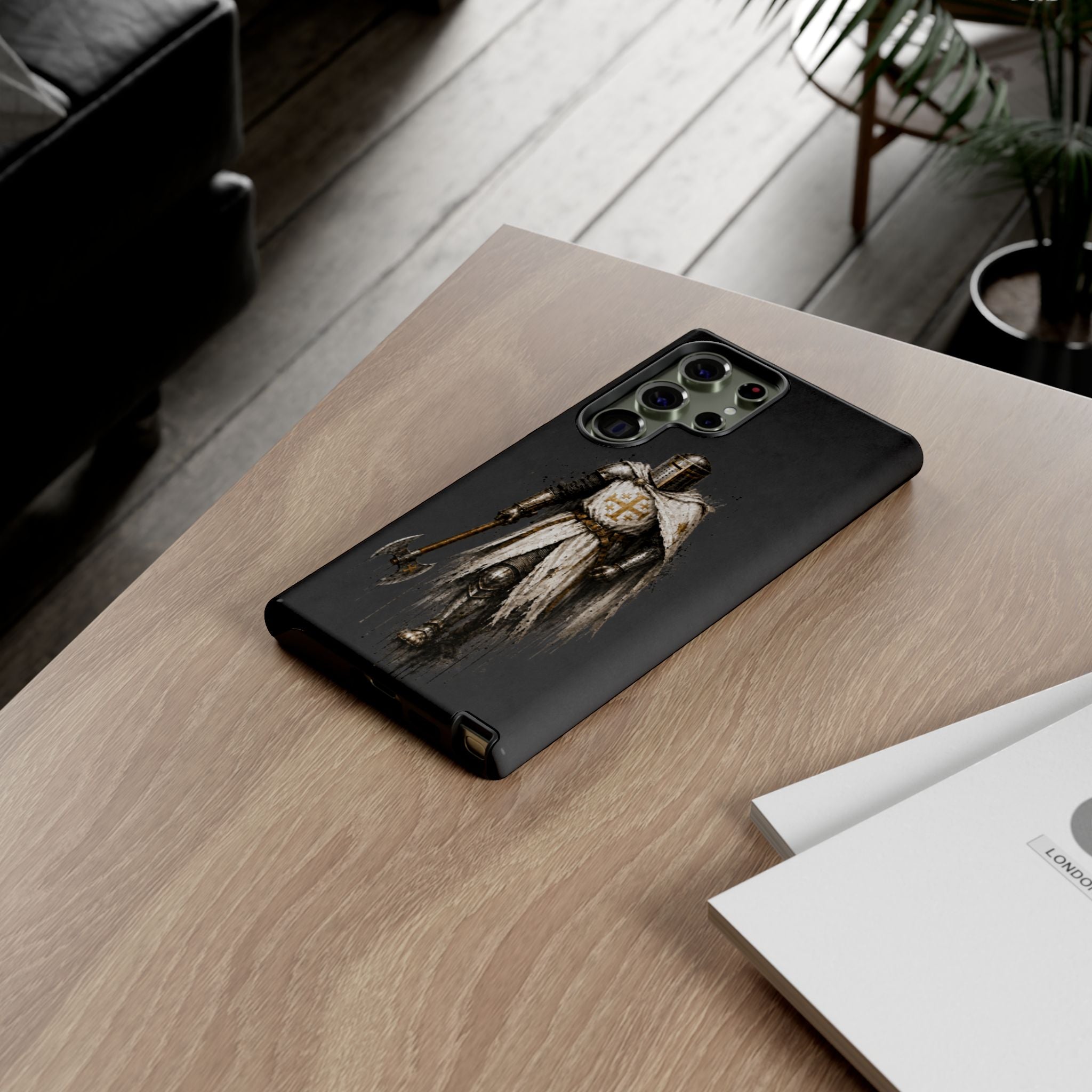 Knight Of The Kingdom Of Jerusalem Phone Case | Charcoal Grey