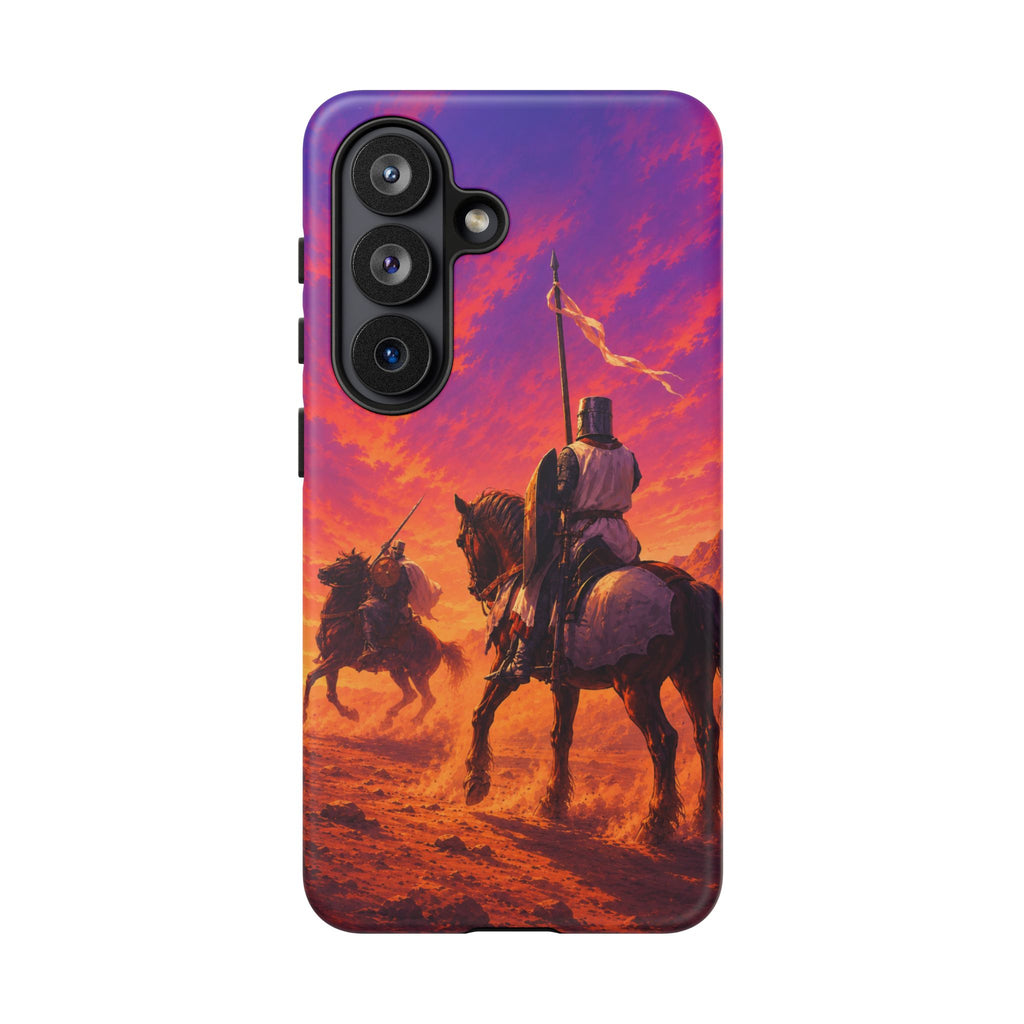 Medieval Knights Sunset Phone Case | Armor Cavalry Phone Case