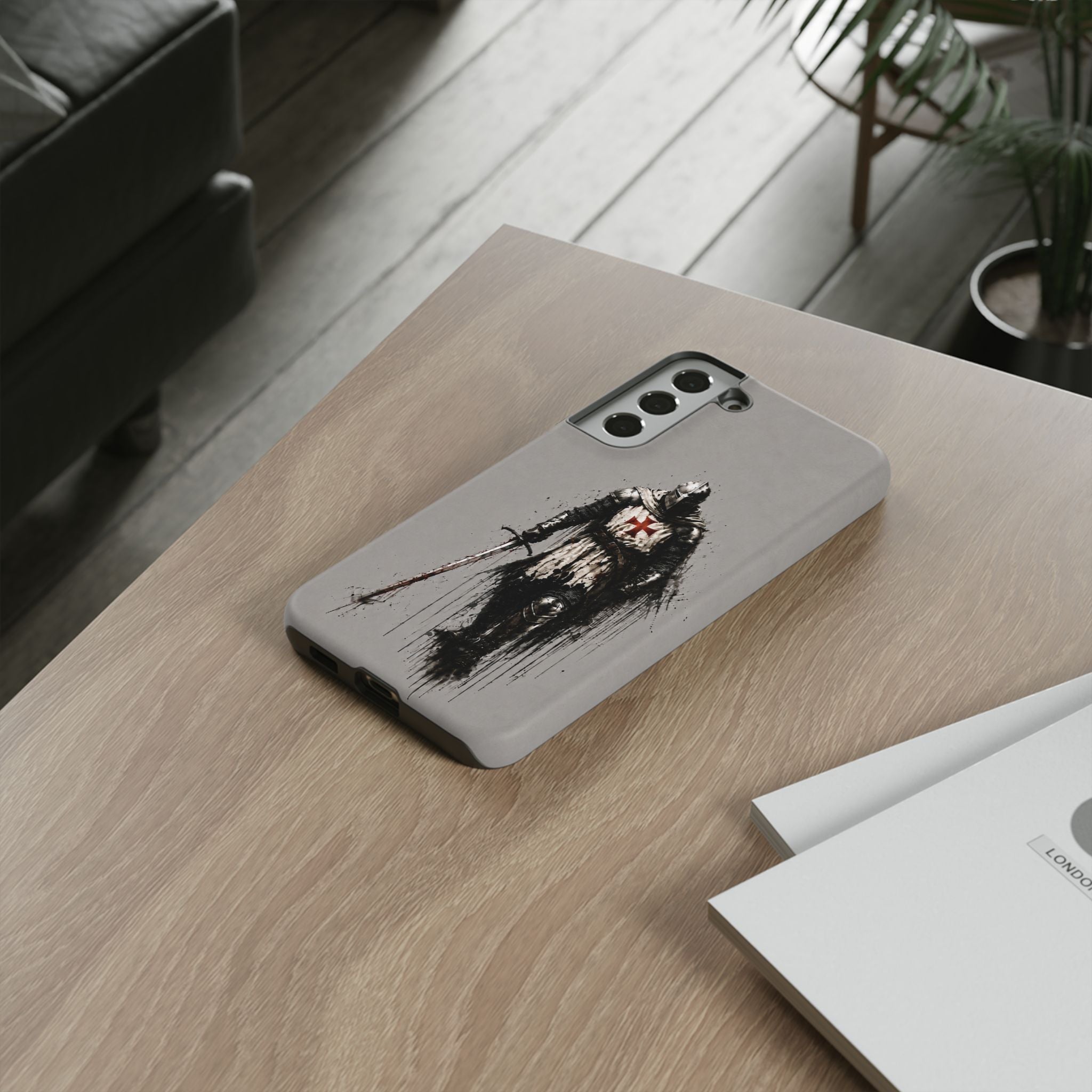 Knight Of The Templar Order Phone Case | Stone Grey