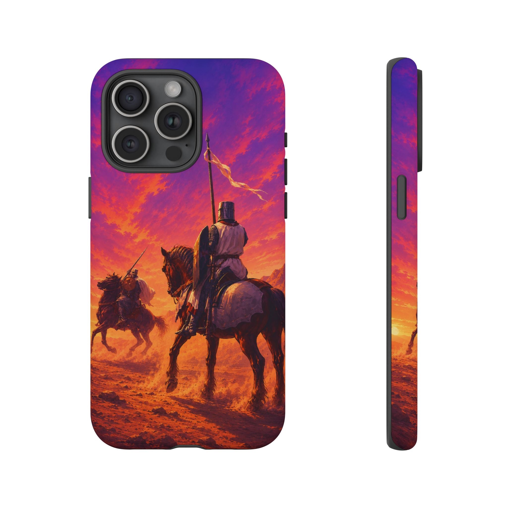 Medieval Knights Sunset Phone Case | Armor Cavalry Phone Case