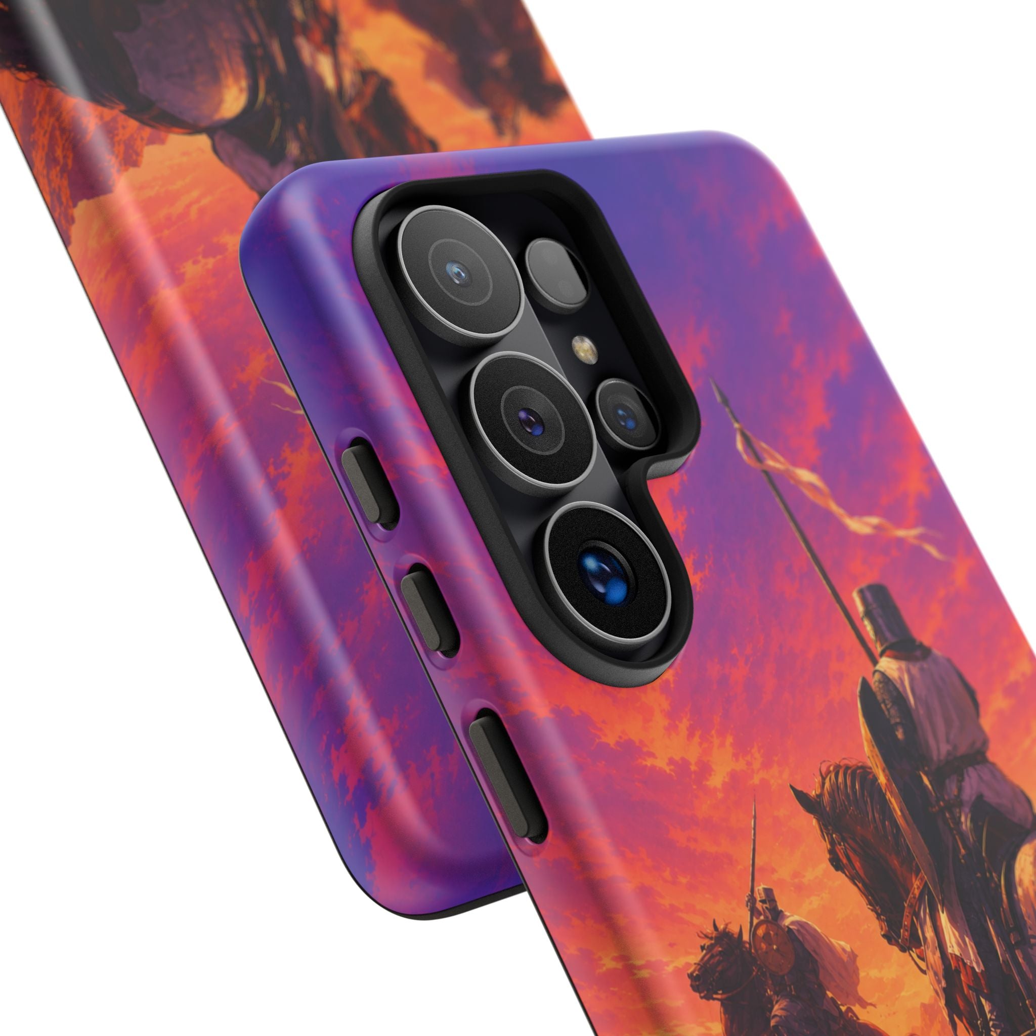 Medieval Knights Sunset Phone Case | Armor Cavalry Phone Case