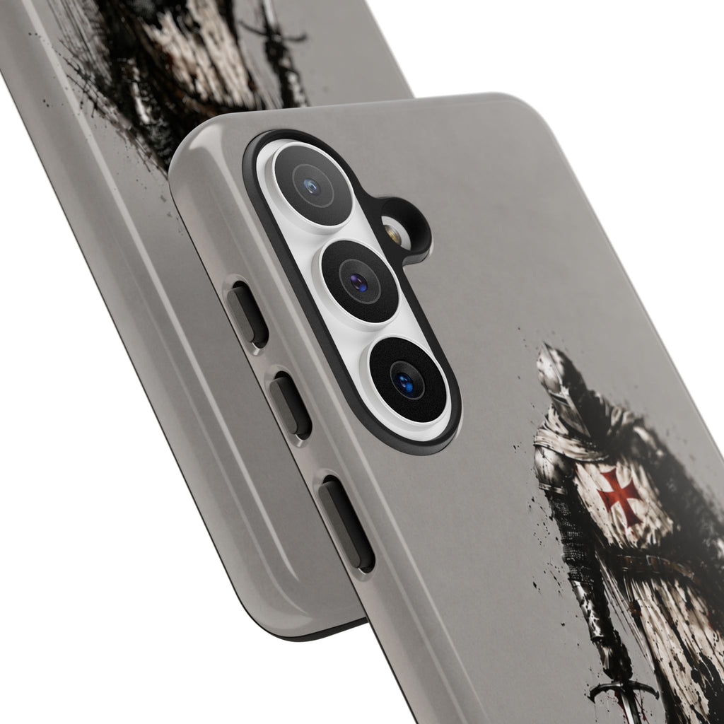 Knight Of The Templar Order Phone Case | Stone Grey