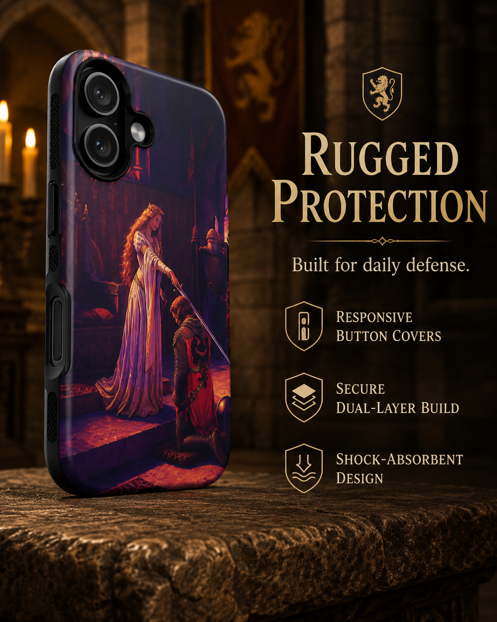 The Accolade Phone Case – GTA VI Style Medieval Art