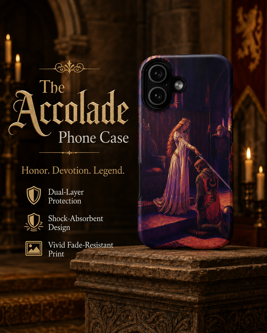 The Accolade Phone Case – GTA VI Style Medieval Art