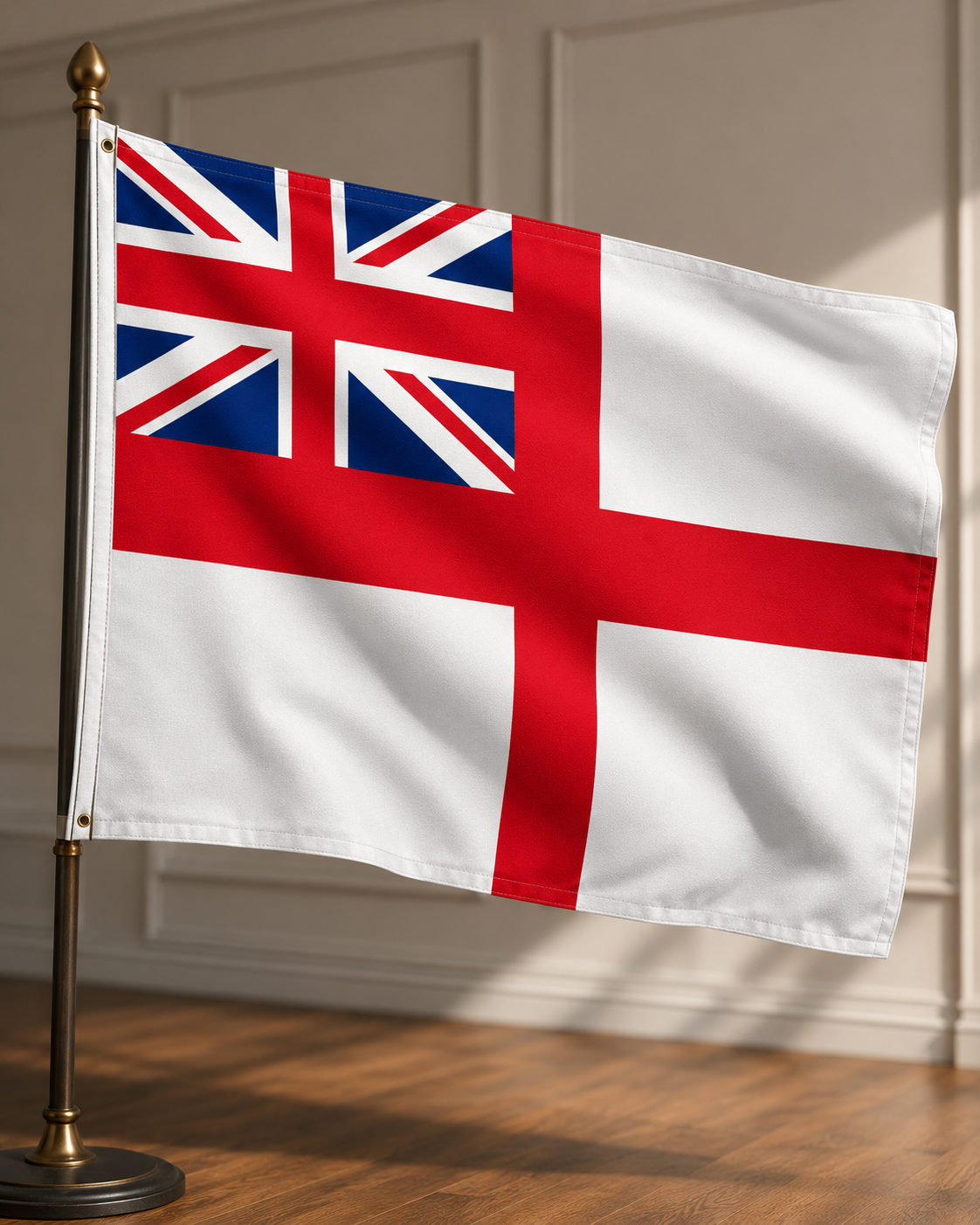 British Naval Ensign Flag – Double-Sided Royal Navy White Ensign Maritime Flag