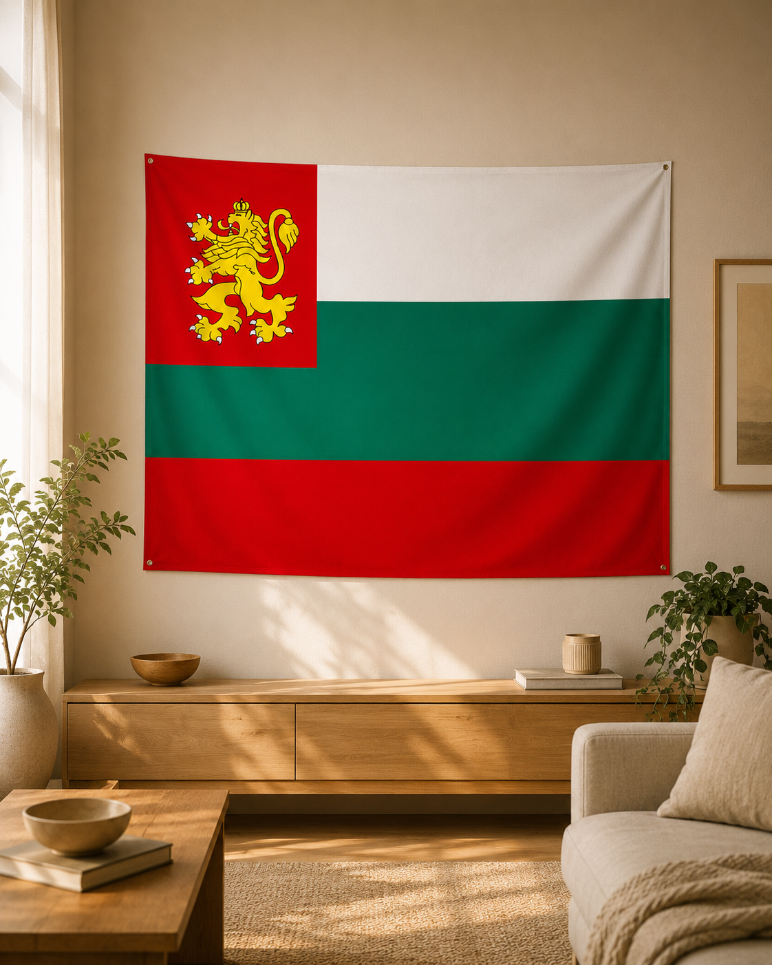 Tsardom of Bulgaria Flag (1908–1946) – Double-Sided Bulgarian Kingdom Historical Flag