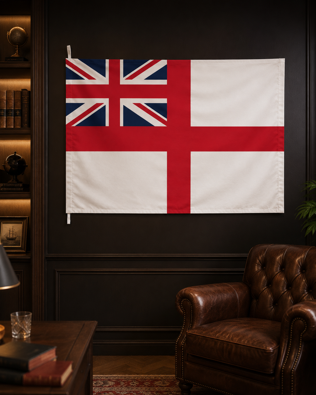British Naval Ensign Flag – Double-Sided Royal Navy White Ensign Maritime Flag