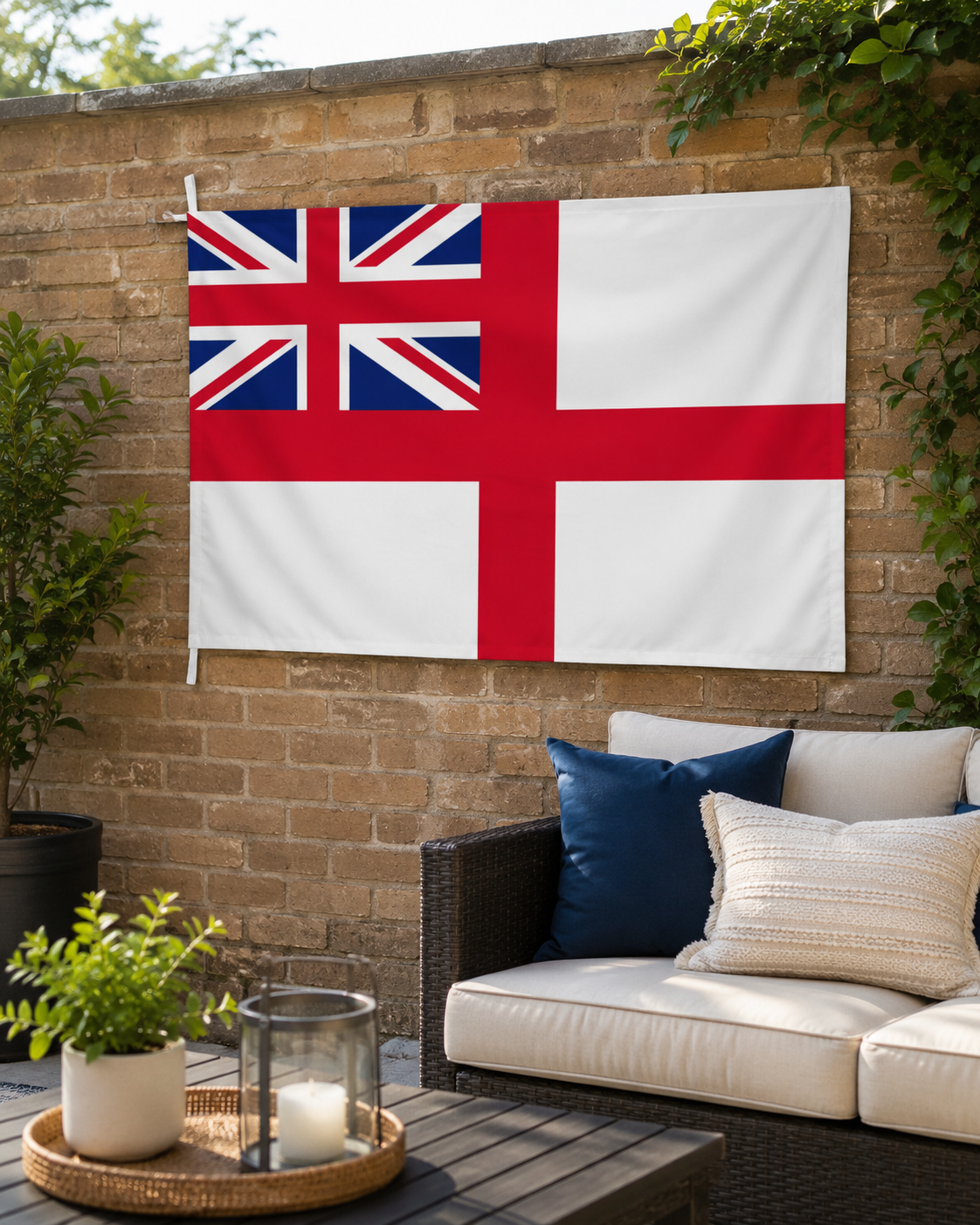 British Naval Ensign Flag – Double-Sided Royal Navy White Ensign Maritime Flag