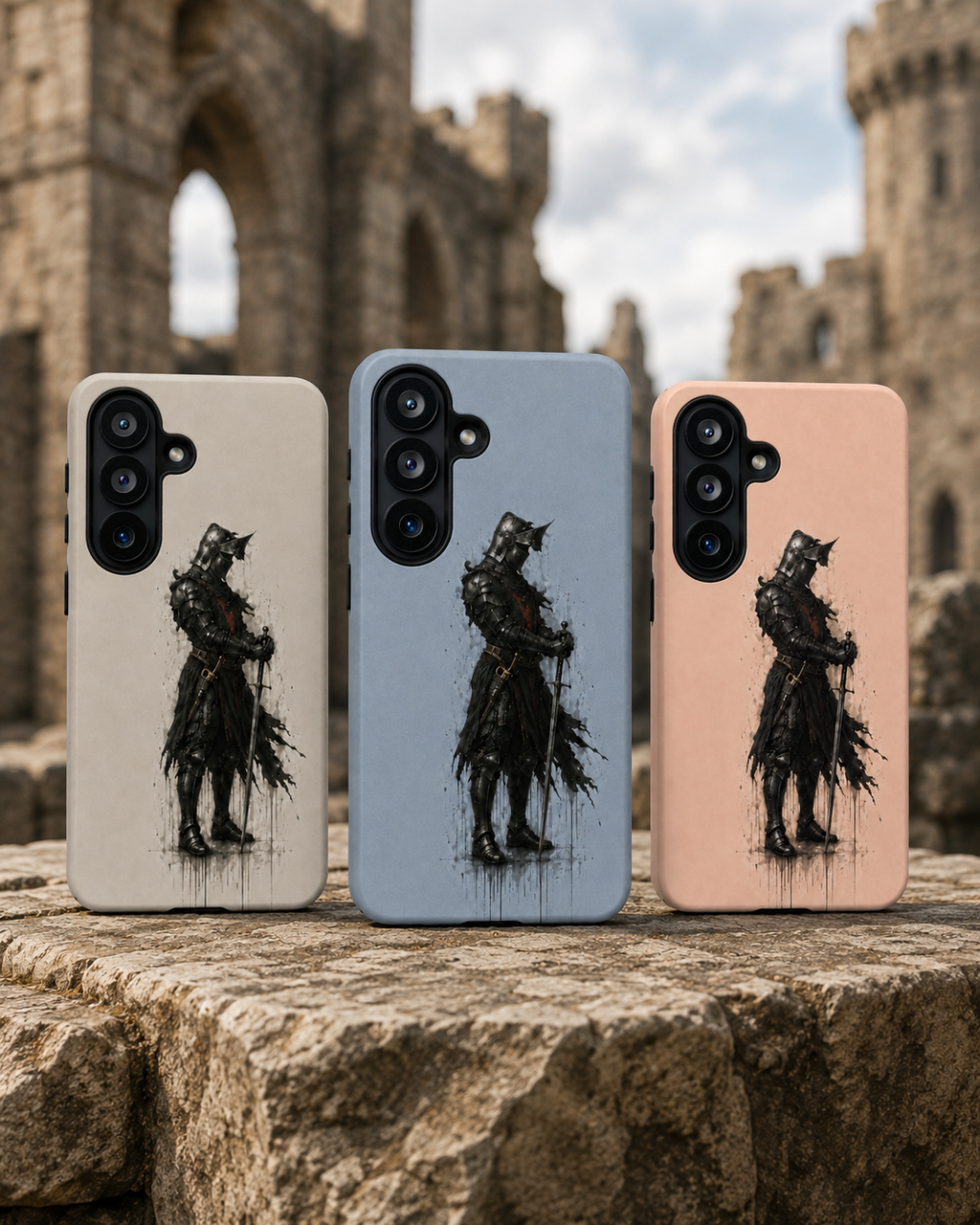 The Black Prince Phone Case – Medieval Warrior Art Silicone Case