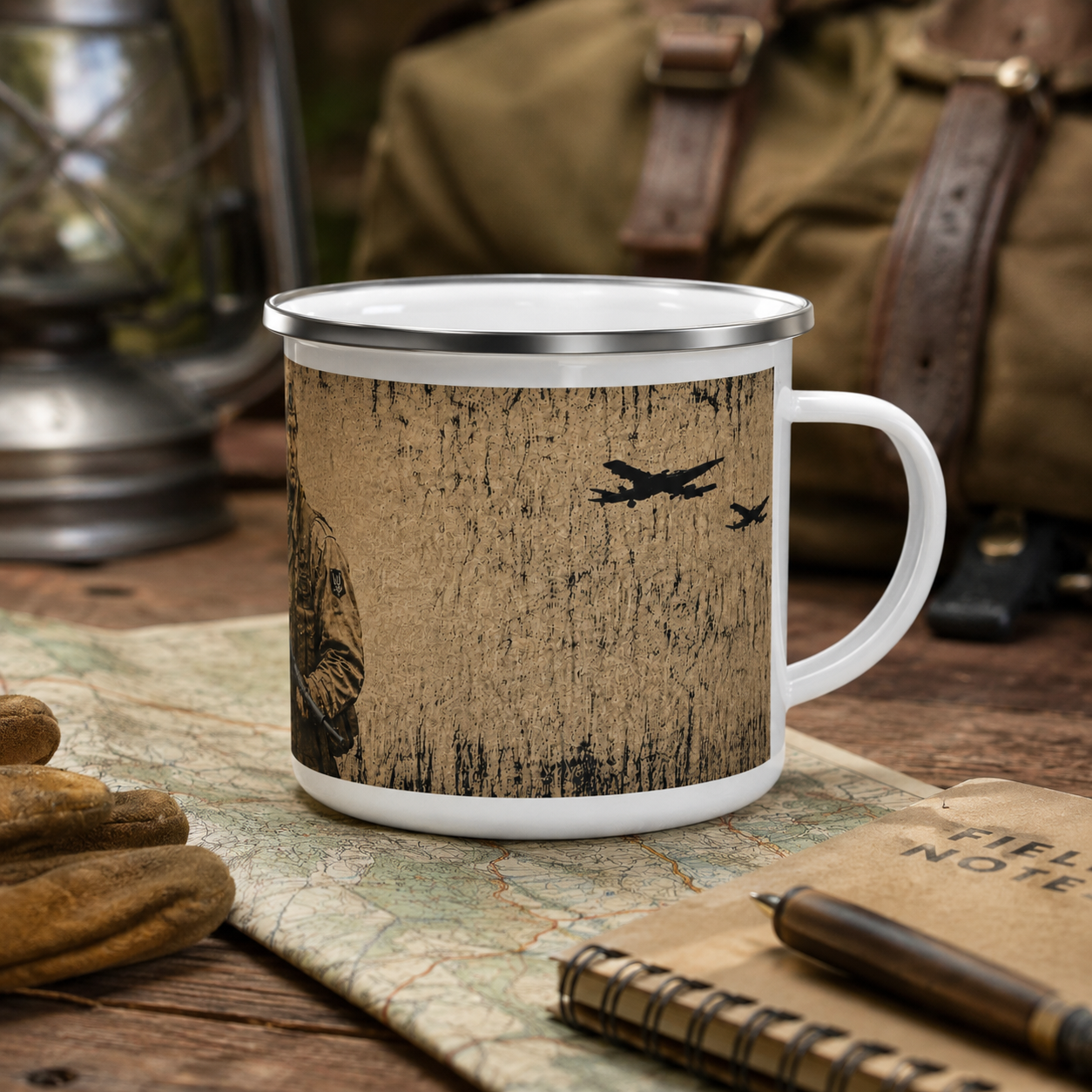 SAS Special Forces Enamel Mug | Vintage Military Camping Mug