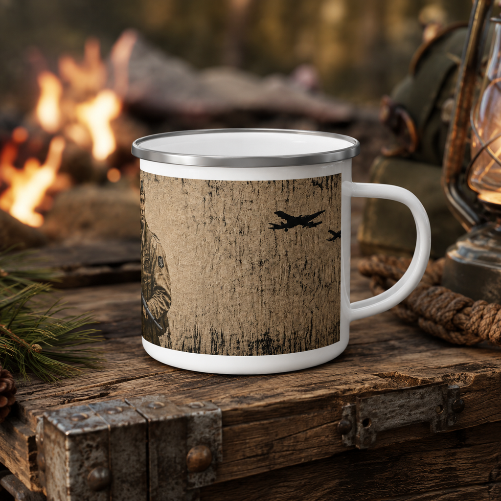 SAS Special Forces Enamel Mug | Vintage Military Camping Mug