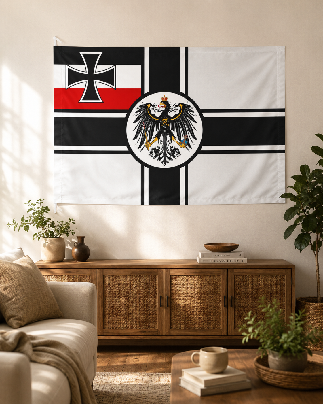 Imperial German Naval War Ensign (WWI, pre-1918) – Double-Sided Historical Reproduction Flag