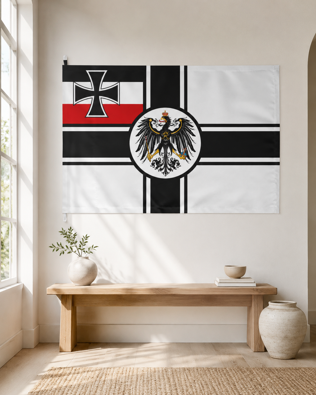 Imperial German Naval War Ensign (WWI, pre-1918) – Double-Sided Historical Reproduction Flag
