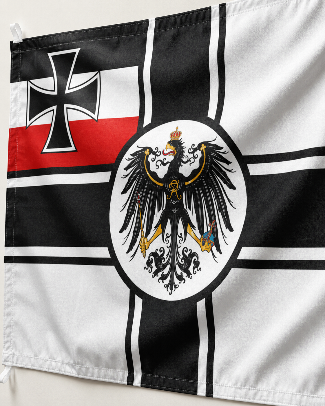 Imperial German Naval War Ensign (WWI, pre-1918) – Double-Sided Historical Reproduction Flag