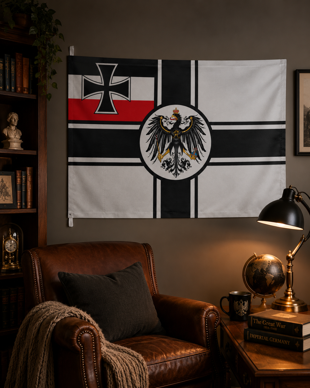 Imperial German Naval War Ensign (WWI, pre-1918) – Double-Sided Historical Reproduction Flag