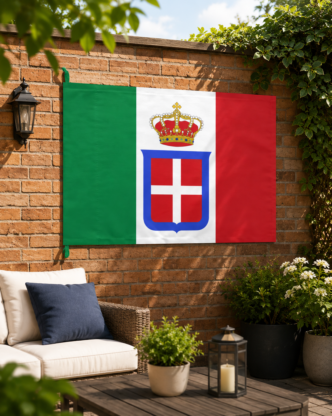 Kingdom of Italy Flag (1861–1946) – Double-Sided Savoy Royal Italian Historical Flag