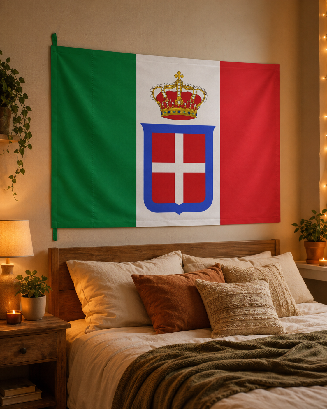 Kingdom of Italy Flag (1861–1946) – Double-Sided Savoy Royal Italian Historical Flag