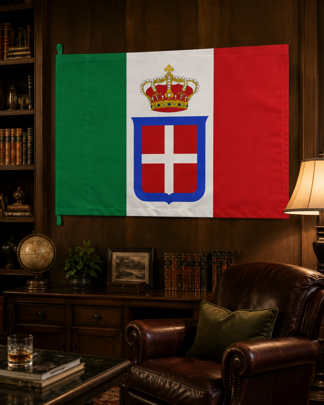 Kingdom of Italy Flag (1861–1946) – Double-Sided Savoy Royal Italian Historical Flag