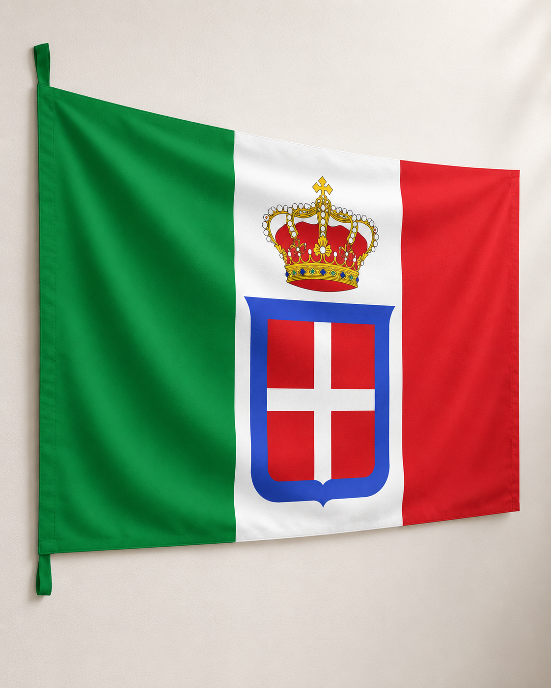 Kingdom of Italy Flag (1861–1946) – Double-Sided Savoy Royal Italian Historical Flag