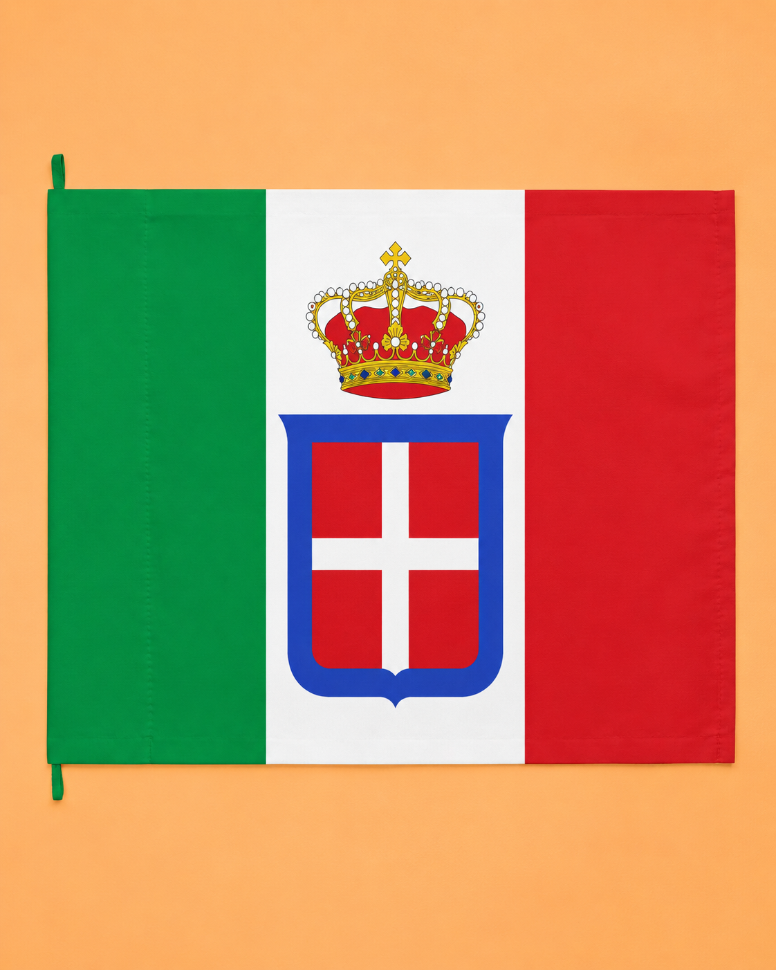Kingdom of Italy Flag (1861–1946) – Double-Sided Savoy Royal Italian Historical Flag