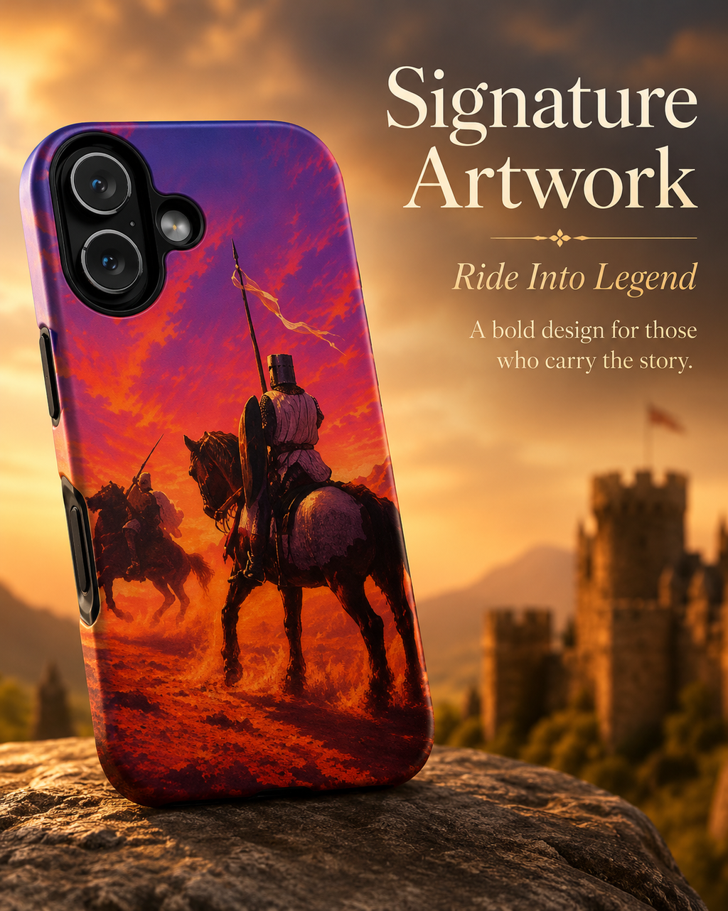 A Saracen Approaches A Crusader Knight | GTA VI Art Style | Phone Case