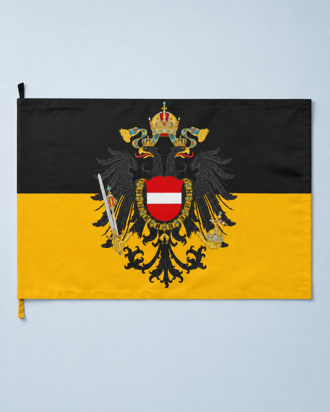 Austrian Imperial Flag – Double-Sided Habsburg Black-and-Gold Historical Flag