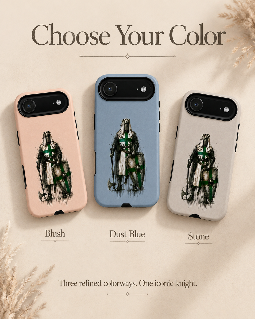 Knight of Saint Lazarus Phone Case – Medieval Crusader Art Silicone Case